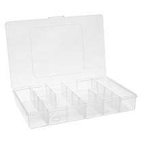 Caixa Organizadora Transparente Plástico 12 Divisórias 29cm - Jaguar