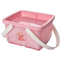 Caixa Organizadora Ursa Rosa Porta Fraldas Bebê Com Alça BPA Free Organizador Infantil