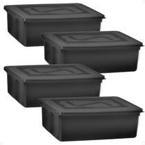 Caixa Organize 18l c/tampa Conjunto c/4 unid Caixa Organize 18l c/tampa Conjunto c/4 unid