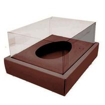 Caixa Ovo de Colher com Moldura - Meio Ovo de 250g - 20cm x 15,5cm x 10cm - Marrom - 5unidades - Assk - Páscoa R Caixa Ovo de Colher com Moldura - Meio Ovo de 250g - 20cm x 15,5cm x 10cm - Marrom - 5unidades - Assk - Páscoa R