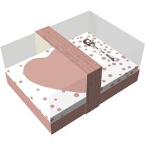 Caixa Ovo de Colher Coração de 250g - Classic Rose Gold Cód 2997 - 05 unidades - Ideia Embalagens - Páscoa Rizzo