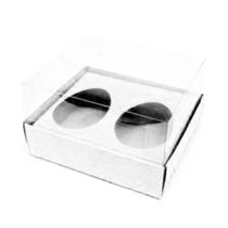 Caixa Ovo de Colher Duplo Meio Ovo de 50g 10,5x12x7cm Branco 5unidades Assk Caixa Ovo de Colher Duplo Meio Ovo de 50g 10,5x12x7cm Branco 5unidades Assk