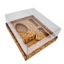 Caixa Ovo de Colher Kit Confeiteiro Meio Ovo 10/150g 20x15,5x9,7cm Coelhos Coloridos 5un