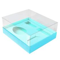 Caixa Ovo de Colher Kit Confeiteiro Meio Ovo de 100g 20,5x17x6,5cm Azul 5 unidades Assk