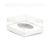 Caixa Ovo de Colher Meio Ovo de 100g a 150g 11x12x7cm Branca 5unidades Assk Caixa Ovo de Colher Meio Ovo de 100g a 150g 11x12x7cm Branca 5unidades Assk
