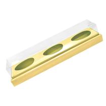 Caixa Ovo de Colher Triplo em Linha - Meio Ovo de 100g a 150g - 38,5cm x 8cm x 8cm - Ouro - 5unidades - Assk - Páscoa Ri