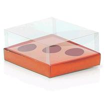 Caixa Ovo de Colher Triplo Meio Ovo de 50g a 80g Metalizada Rosê Gold 20,5 x 17 x 8,5 cm 5un Assk Caixa Ovo de Colher Triplo Meio Ovo de 50g a 80g Metalizada Rosê Gold 20,5 x 17 x 8,5 cm 5un Assk