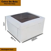 Caixa p/ Bolo - Medida ajustável 26x26x16 ou 28x28x16cm - Destaque Mais Embalagens