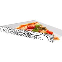 Caixa p/ Pizza Fatia 500 unid. Branco/Preto 2x17x18cm