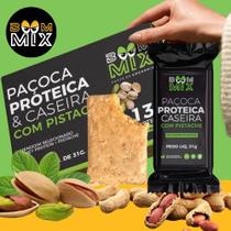 Caixa Paçoca Proteica Caseira com Pistache - BoomMix (Zero Açúcar)(13g proteína)