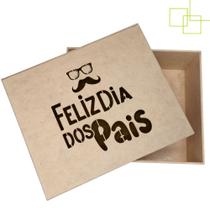 Caixa Pai Bigode Embalagem Presente MDF 23x19x8