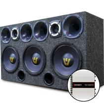 Caixa Pancadão 3 Woofer Driver Tweeter Modulo Taramps - Oestesom