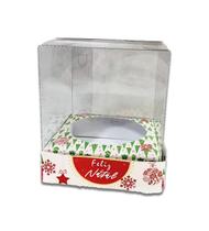 Caixa Panetone 100G Feliz Natal Verde 10Und