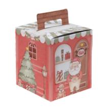 Caixa Panetone- Vitrine De Natal - 500 g - Vitrine De Natal - 14 x 14 x 16,5 cm - 5 unidades - Decora Doces - Rizzo