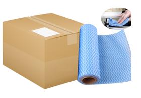 Caixa Pano de Limpeza Tipo Perfex Multiuso Cor Azul Inoven 24 Rolos de 30 panos