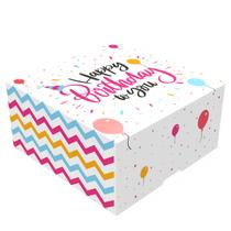 Caixa Papel Divertida Practice Happy Birthday Para 4 Doce Brigadeiro 8X8X4 C/10