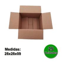 Caixa papelão 28x28x09 Pack 25 Unidades Embalagem Correio Sedex PAC