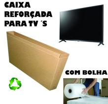 Caixa papelão duplex 100x60x15 para TV led lcd plasma Personalizada TVs de 43 polegadas com Plástico Bolha 100cmx10m - MacExpress