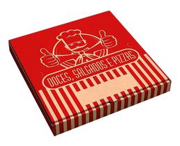 Caixa Papelão Quadrada Doce-Salgado-Pizza 25 Pacote Com 50