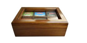 Caixa para 06 Chá MADEIRA - Padrão Imbuia Caixa para 06 Chá MADEIRA - Padrão Imbuia
