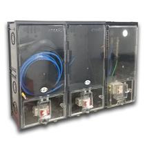 Caixa para 2 relogios bifásicos instalação lateral (policarbonato)