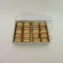 Caixa para 20 Macarons com Berço Ref. M20BCB Branco - 14,5x20,5x5cm - 1 Unidade - San Felipo Rizzo Confeitaria