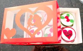 Caixa para 6 CupCakes especial do Dia das Mães (kit com 10 caixas)