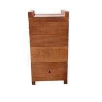 Caixa Para Abelhas Jataí, 12x12 Interno, Madeira de Pinus Tratada, Para Jataí, Mirim, Sem Ferrão Com 2 Melgueiras Modelo Inpa Em Madeira De Pinus