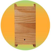 Caixa Para Abelhas Jataí, 12x12 Interno, Madeira de Pinus Tratada, Para Jataí, Mirim, Sem Ferrão Com 2 Melgueiras Modelo Inpa Em Madeira De Pinus