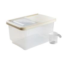 Caixa para Armazenamento Tampa Transparente com Copo Medidor suporta até 10kg Branco 38x25x20cm 1 un