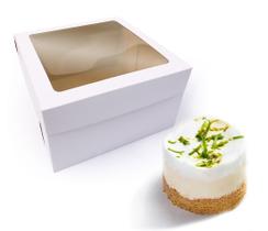 Caixa Para Bolo Top Visor 16x16x8 cm Kit 5 Peças Caixa Para Bolo Top Visor 16x16x8 cm Kit 5 Peças