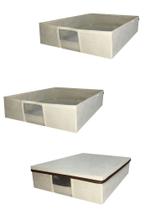 caixa para botas multiuso visor e tampa grande organização - L 37cm x A 11cm x P 50cm - KIT C/ 3