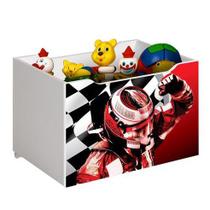 Caixa Para Brinquedos Com Rodízios J&A Fórmula 1 - Branco - J&A Móveis