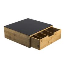 Caixa Para Café E Chá Ecokitchen Com Tampa De Vidro