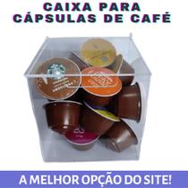 Caixa Para Cápsulas De Café Acrílico Transparente Geek 13x13 Caixa Para Cápsulas De Café Acrílico Transparente Geek 13x13