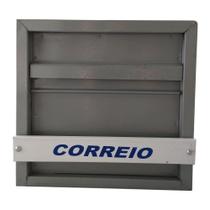 Caixa para Cartas Horizontal Cinza em Aço com Pintura Epóxi - Portões e Grades SF49 Caixa para Cartas Horizontal Cinza em Aço com Pintura Epóxi - Portões e Grades SF49