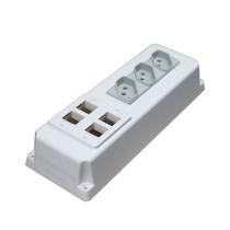 Caixa para Conexões Elétricas Dados e Voz RJ45 e RJ11 Bivolt Branca