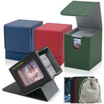 Caixa para Deck de Cartas RyshePro 3+1 com Ímã, Couro, 8 Divisórias