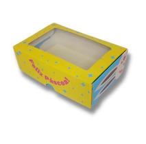 Caixa para doces pascoa practice c/ visor (09 doces) pascoa cores - pct c/ 10 unidades ideia embalagens
