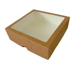 Caixa Para Doces Trufas Bombom BRANCA 20x20x6 Com Visor 20Un