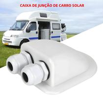 Caixa para Entrada de Cabo Solar de Caravana - Suporte de Conector com Furo Duplo Caixa para Entrada de Cabo Solar de Caravana - Suporte de Conector com Furo Duplo