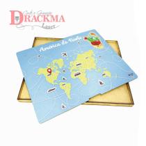 Caixa para Mapa da América do Norte Caixa para Mapa da América do Norte