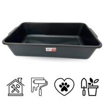 Caixa para massa tinta pvc multiuso 20l preta 59x36x13,5cm