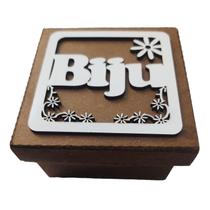 Caixa para organização de bijuterias mdf 10x10x7 - un