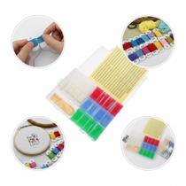 Caixa Para Organizar Linhas e Meadas com 300 Placas e manivela de enrolar Ideal para Artesanato e Bordado