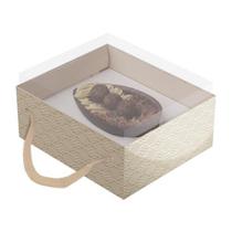 Caixa para ovo de colher com alça 250/350g pascoa classica com 5 unidades Ideia