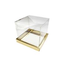 Caixa para Panetone 100g 10cm x 10 Prata -10 Uni Assk Rizzo