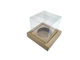 Caixa Para Panetone 10X10X12Cm Kraft Com Borda Kit 10Und Caixa Para Panetone 10X10X12Cm Kraft Com Borda Kit 10Und