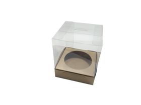Caixa Para Panetone 10X10X12Cm Kraft Kit 30Und