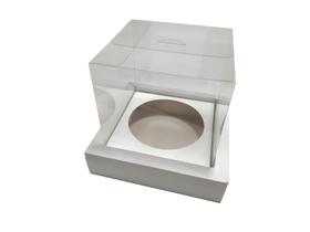 Caixa Para Panetone 13X13X15Cm Branco Com Borda Kit 20Und - Embala Cristal Caixa Para Panetone 13X13X15Cm Branco Com Borda Kit 20Und - Embala Cristal